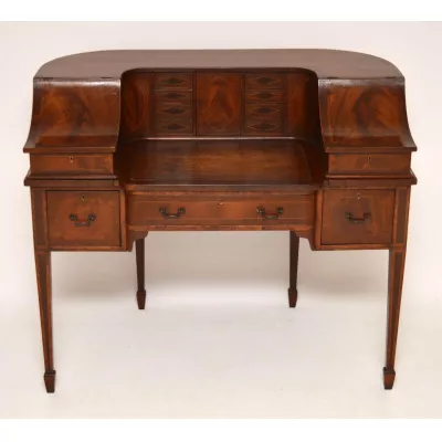 Antiker Carlton House Intarsien Mahagoni-Schreibtisch