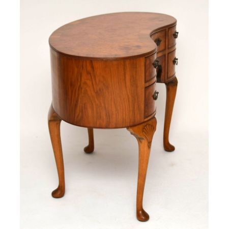 Antiker Burr Nussbaum Kidney Schreibtisch /Frisierkommode