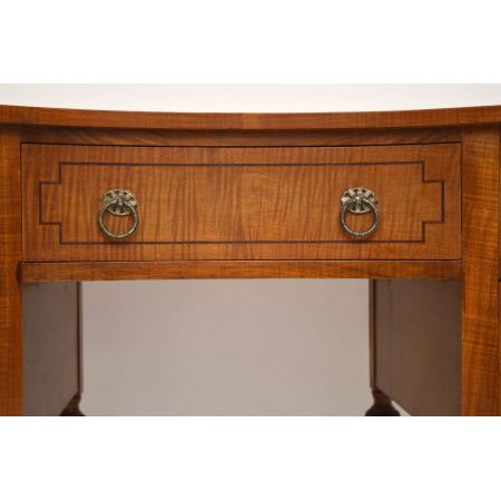Antiker eleganter Edwardian Intarsien Mahagoni Kidney Schreibtisch