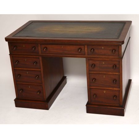 Antiker Victorian Mahagoni Schreibtisch