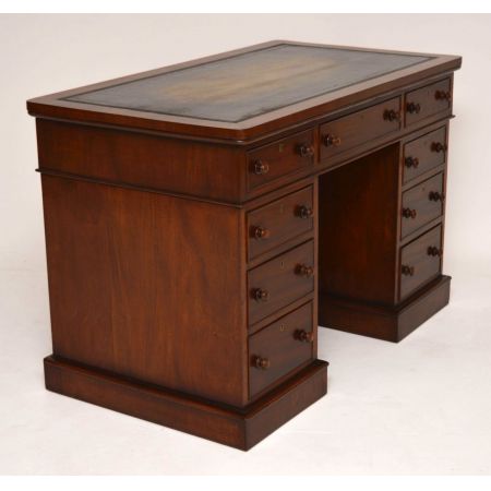 Antiker Victorian Mahagoni Schreibtisch