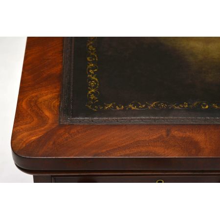 Antiker Victorian Mahagoni Schreibtisch