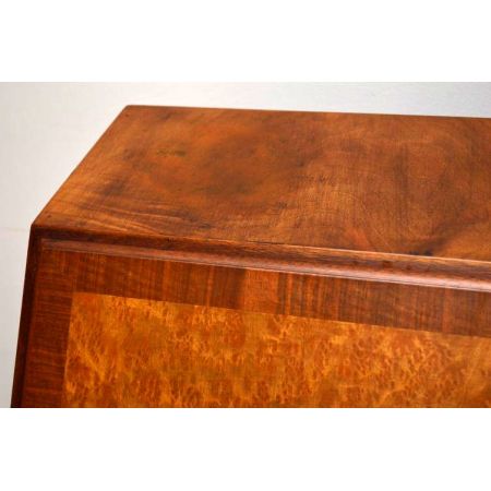 Nussbaum sekretär Bureau  mit grüner schreibplatte 