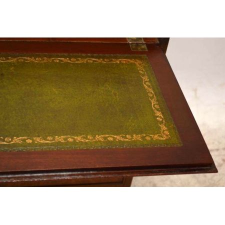 Nussbaum sekretär Bureau  mit grüner schreibplatte 