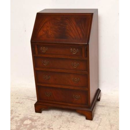 Mahagoni sekretär Bureau mit Lederbezogener Schreibplatte 