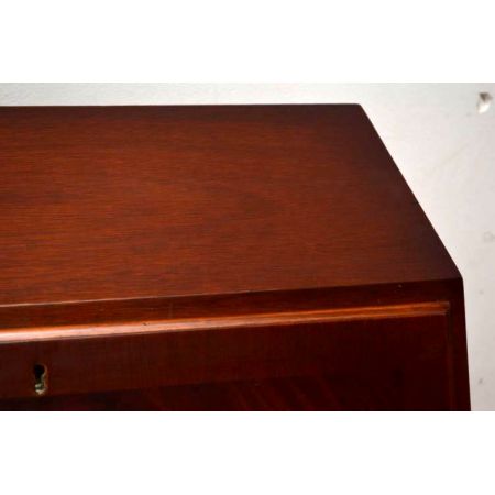 Mahagoni sekretär Bureau mit Lederbezogener Schreibplatte 
