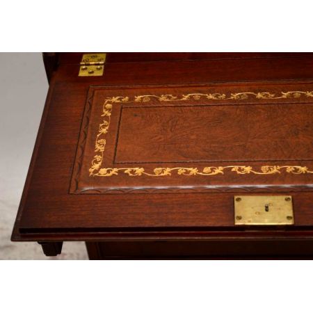 Mahagoni sekretär Bureau mit Lederbezogener Schreibplatte 