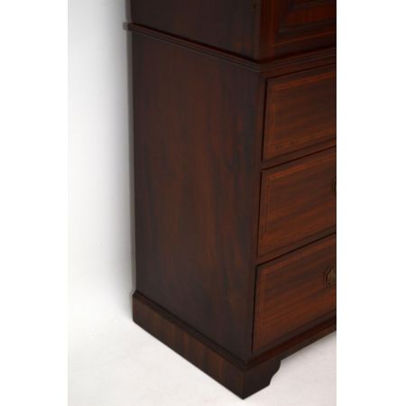 Antiker Wäscheschrank Linen Press Satinwood