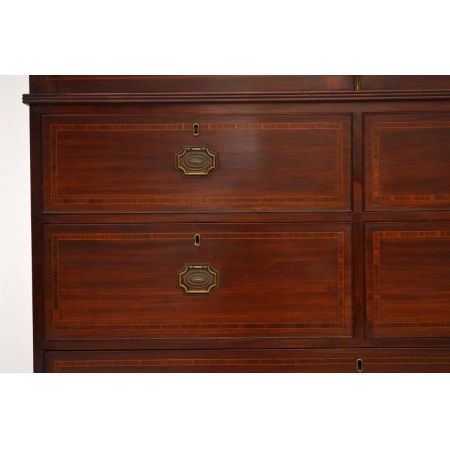 Antiker Wäscheschrank Linen Press Satinwood
