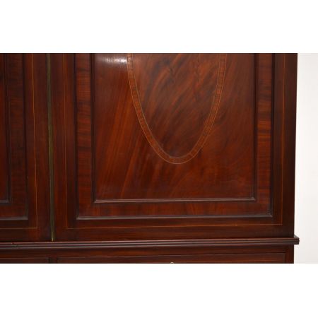 Antiker Wäscheschrank Linen Press Satinwood