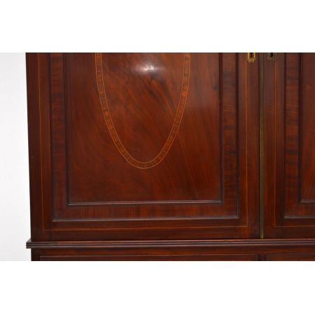 Antiker Wäscheschrank Linen Press Satinwood