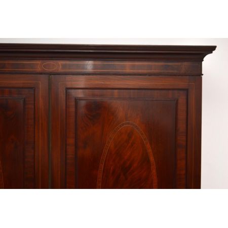 Antiker Wäscheschrank Linen Press Satinwood
