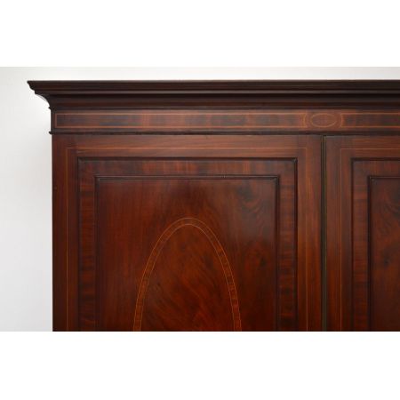 Antiker Wäscheschrank Linen Press Satinwood