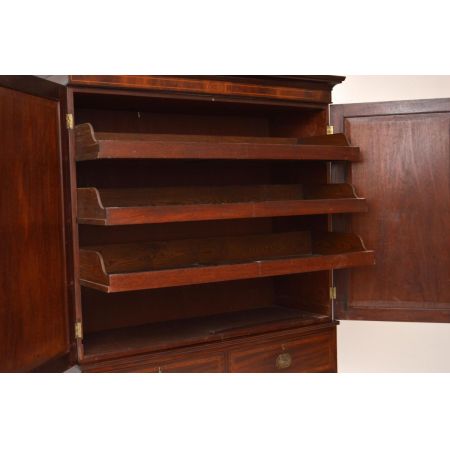 Antiker Wäscheschrank Linen Press Satinwood