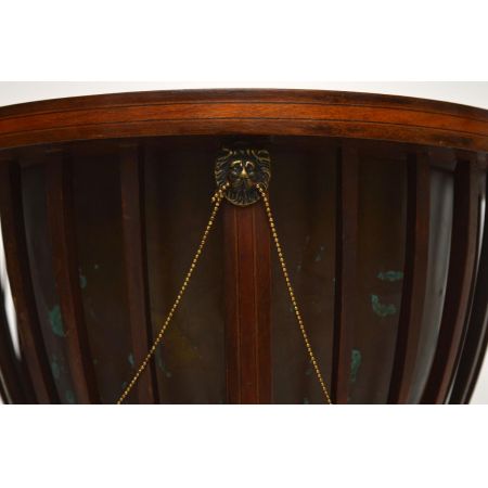 Antiker Mahagoni Blumenständer Jardinere