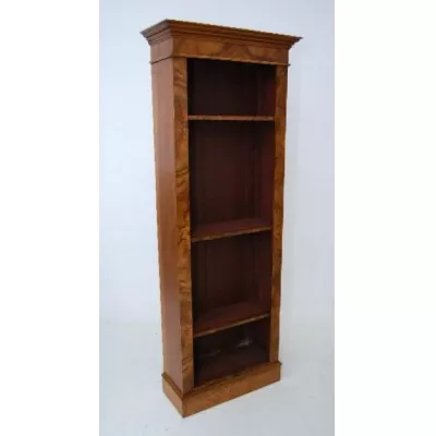 Ein Paar hohe antike Victorian Burr Nussbaum Bücherschränke