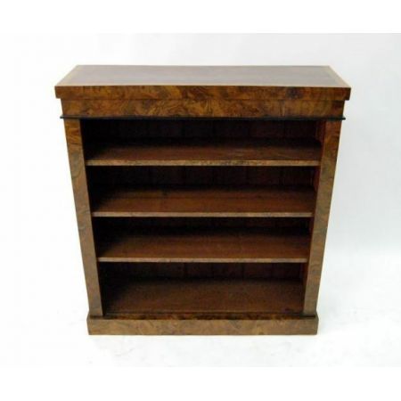 Rekonstruierter antiker Victorian Nussbaum Bücherregal