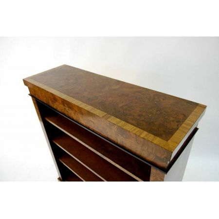 Rekonstruierter antiker Victorian Nussbaum Bücherregal