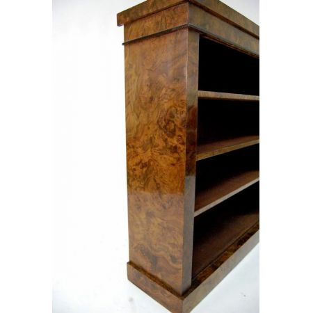 Rekonstruierter antiker Victorian Nussbaum Bücherregal