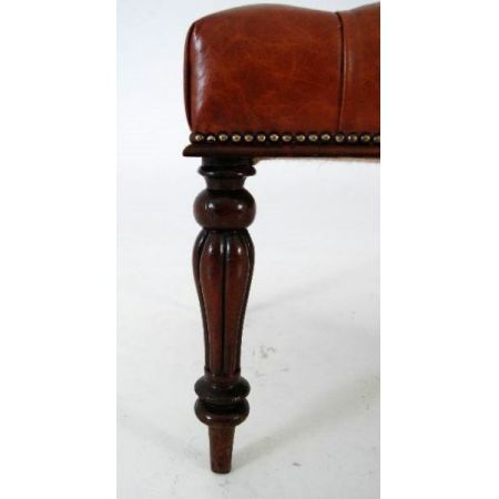  „William IV“ Mahagoni Leder Sitzbank