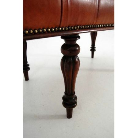  „William IV“ Mahagoni Leder Sitzbank