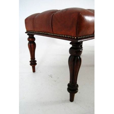  „William IV“ Mahagoni Leder Sitzbank