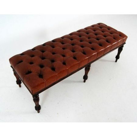  „William IV“ Mahagoni Leder Sitzbank