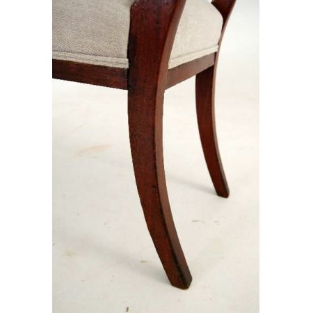 Antike Regency Mahagoni Sitzbank