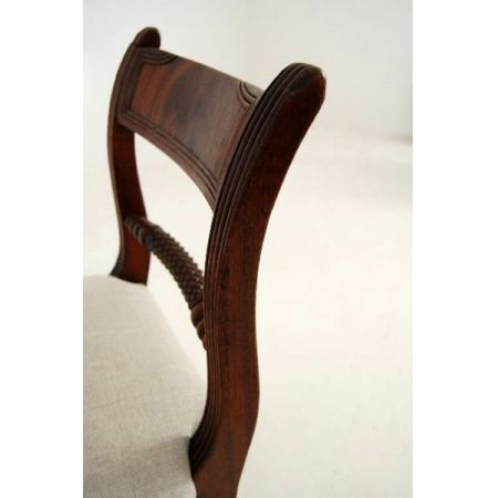 Antike Regency Mahagoni Sitzbank