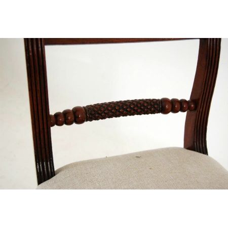 Antike Regency Mahagoni Sitzbank