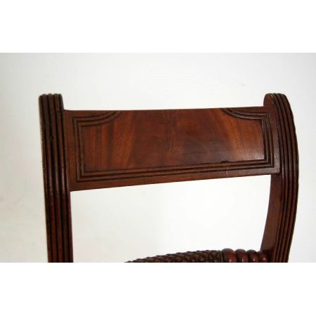 Antike Regency Mahagoni Sitzbank