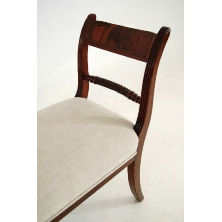 Antike Regency Mahagoni Sitzbank