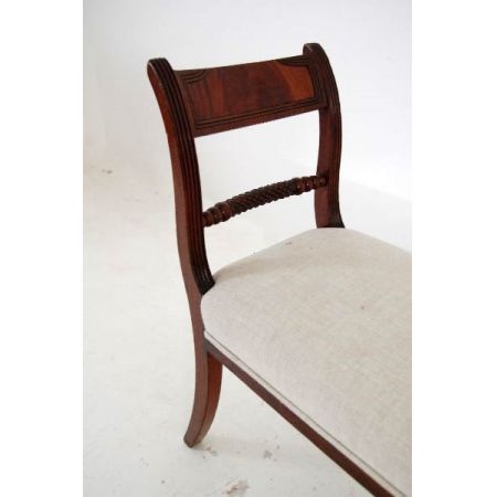 Antike Regency Mahagoni Sitzbank