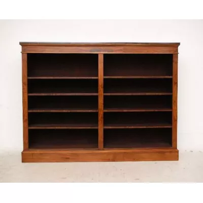 Antiker Walnut Open Bookcase Reconstructed