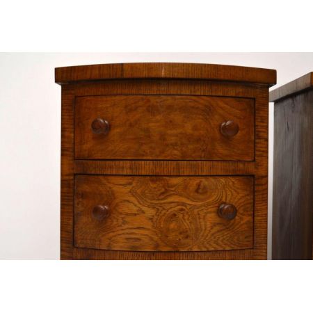 Paar Antiker Victorian Pollard Oak Bedside Chests