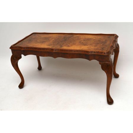 Antike Queen Anne Style Nußbaum Coffee Table
