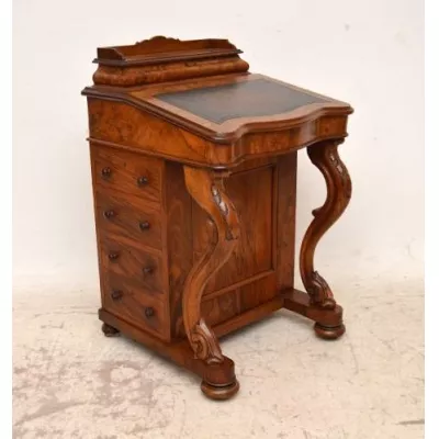 Seltener Nussbaum Davenport Desk Schreibtisch 