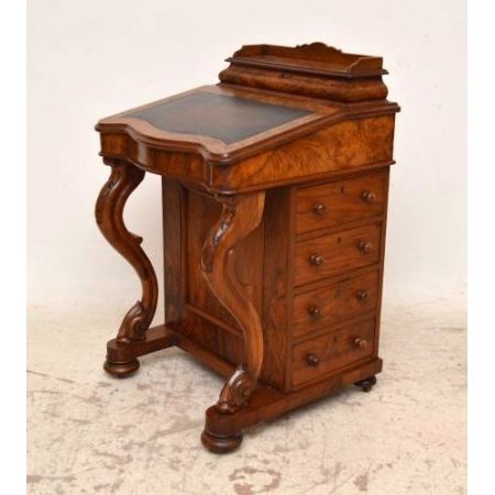 Seltener Nussbaum Davenport Desk Schreibtisch 