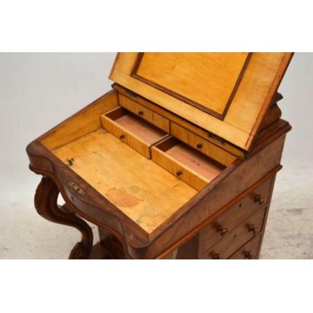 Seltener Nussbaum Davenport Desk Schreibtisch 