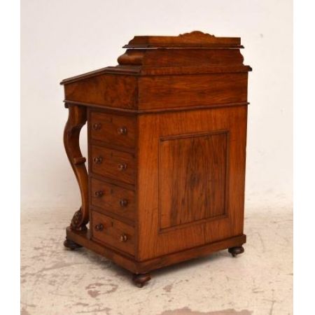 Seltener Nussbaum Davenport Desk Schreibtisch 