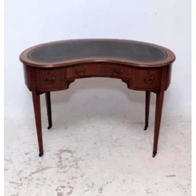 SDamenschreibtisch Mahagony mit Lederplatte Original edwarian 