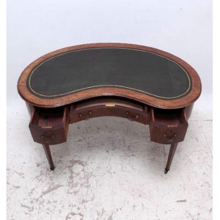 SDamenschreibtisch Mahagony mit Lederplatte Original edwarian 