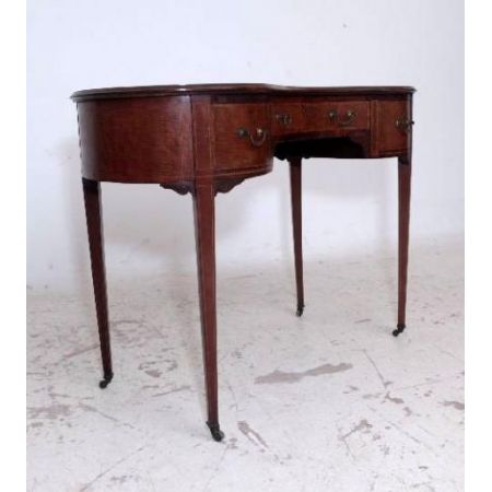 SDamenschreibtisch Mahagony mit Lederplatte Original edwarian 