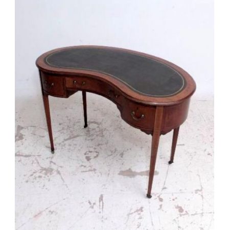 SDamenschreibtisch Mahagony mit Lederplatte Original edwarian 