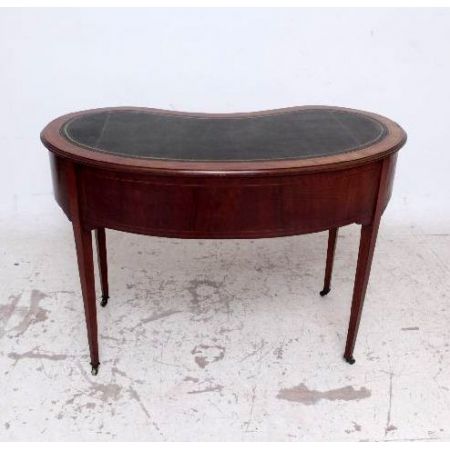 SDamenschreibtisch Mahagony mit Lederplatte Original edwarian 