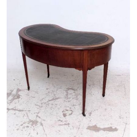 SDamenschreibtisch Mahagony mit Lederplatte Original edwarian 