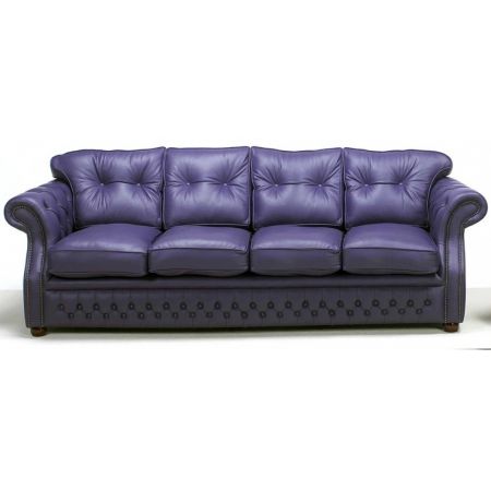"Thornhill" Chesterfield Sofa englisches Ledersofa 4-Sitzer Rindsleder
