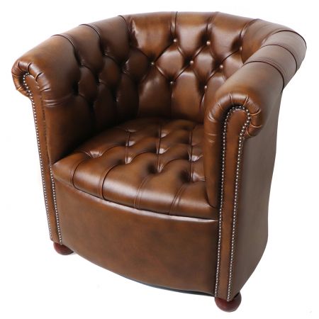 Chestefield Ledersessel, Original englischer "Diana" Buttonseat