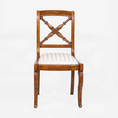 Single Chair im viktorianischer Style – Esszimmerstuhl aus Mahagoni mit Polster