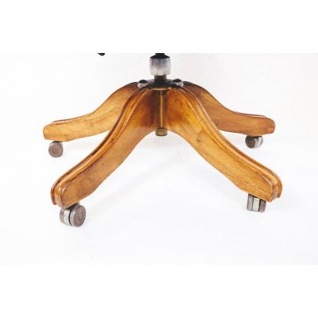 Drehbarer Vintage Sessel, Vintage Chesterfield Schreibtischstuhl